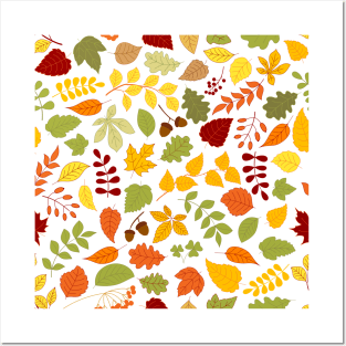 Unique Fall Autumn Pattern Posters and Art